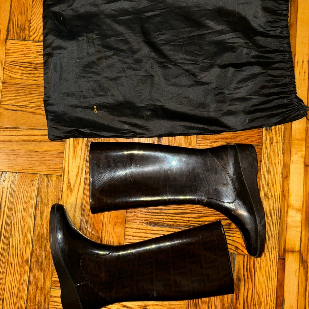 FENDI Zucca Rubber rain boots
